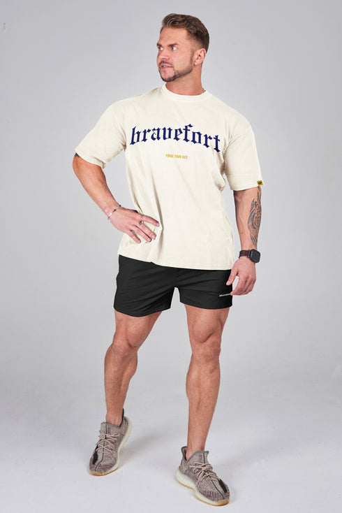 Supima® Cotton Lombardic Font Tee - Natural White