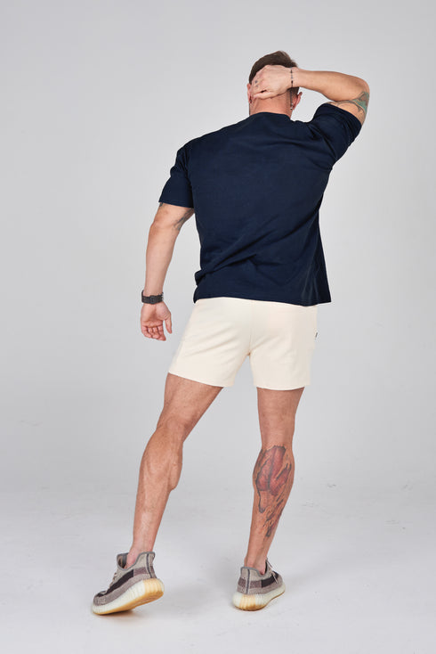 Supima® Cotton Lombardic Font Tee - Navy