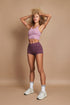 Crisscross Cami Sports Bra in Pink Lavender