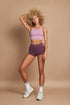 Bloom High Rise Biker Shorts in Berry Fizz