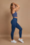 Siena High Waisted Joggers in Azure Blue