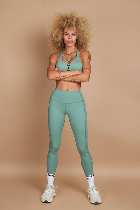 LuxFit Pale Green Leggings