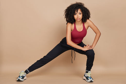 Siena High Waisted Joggers in Black