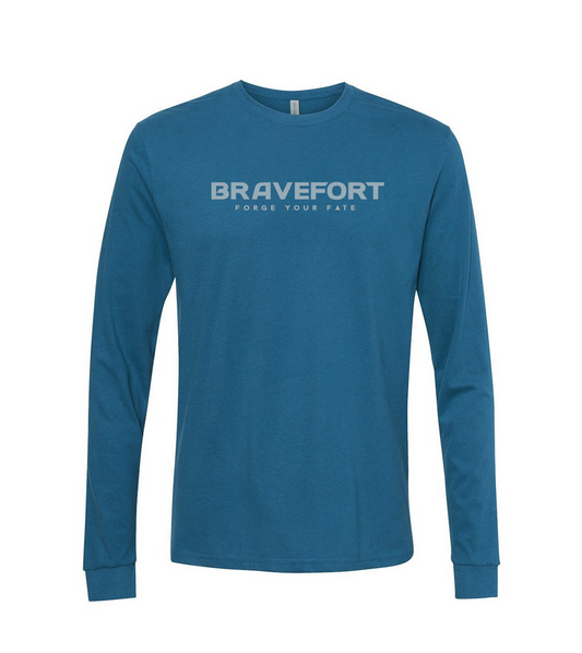Suede Core Long Sleeve Crew - Blue