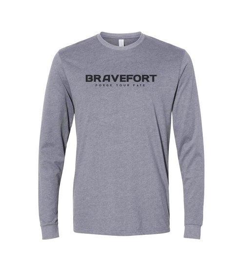 Suede Core Long Sleeve Crew - Grey