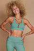LuxFit Pale Green Sports Bra