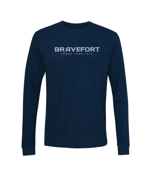 Suede Core Long Sleeve Crew - Navy