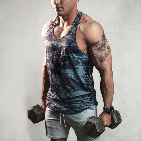 0828. Camo Stringer / Grey/Black